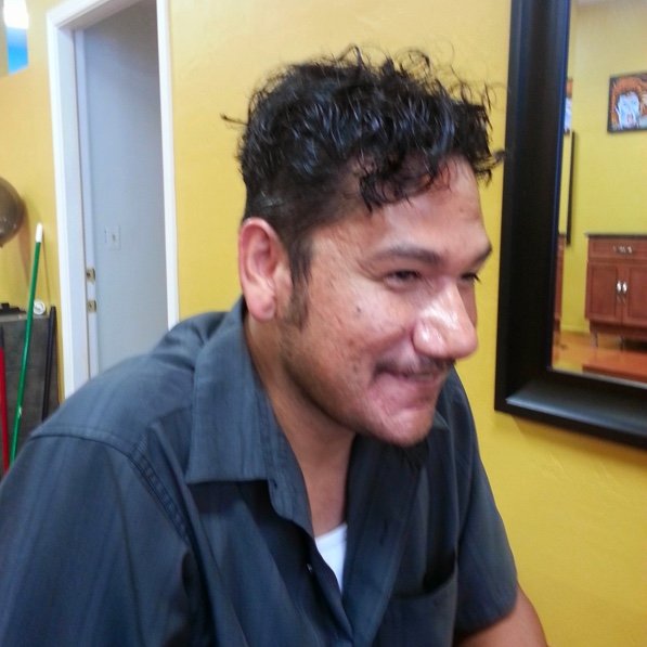 After shot of man's hair
