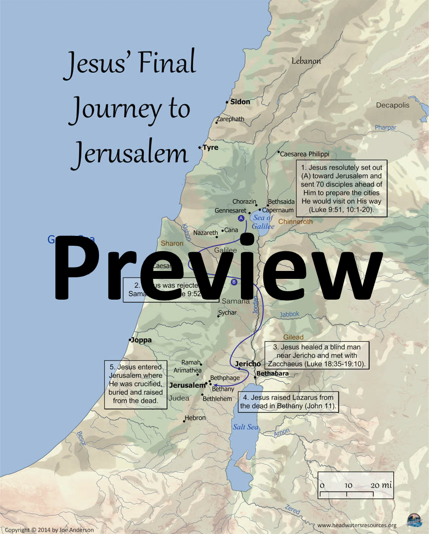 The Life Of Jesus 7 Pro Series Bible Maps Headwaters Christian Resources 039 