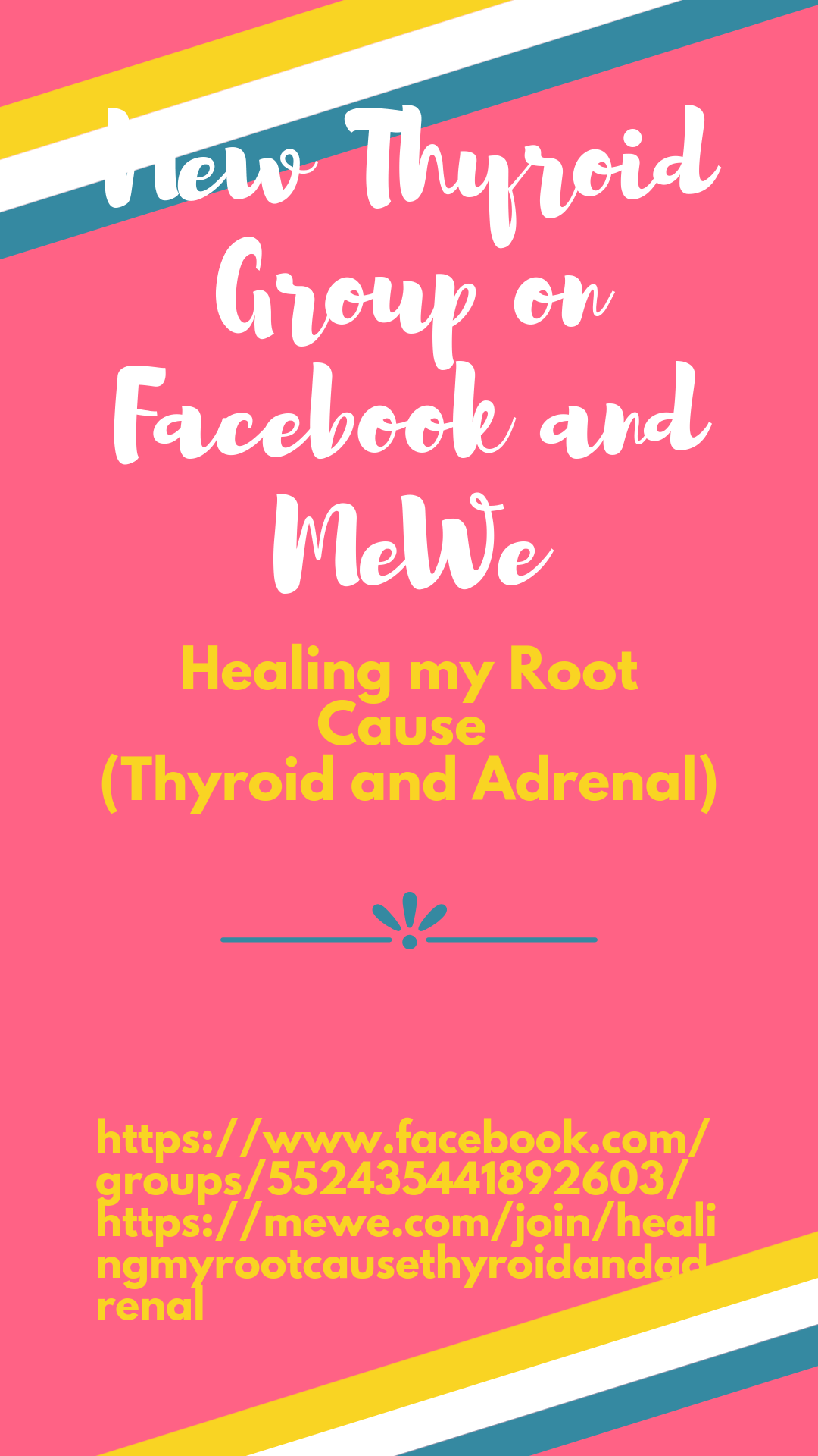 New Thyroid Group on Facebook and MeWe