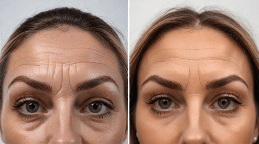 Botox before and after forehead