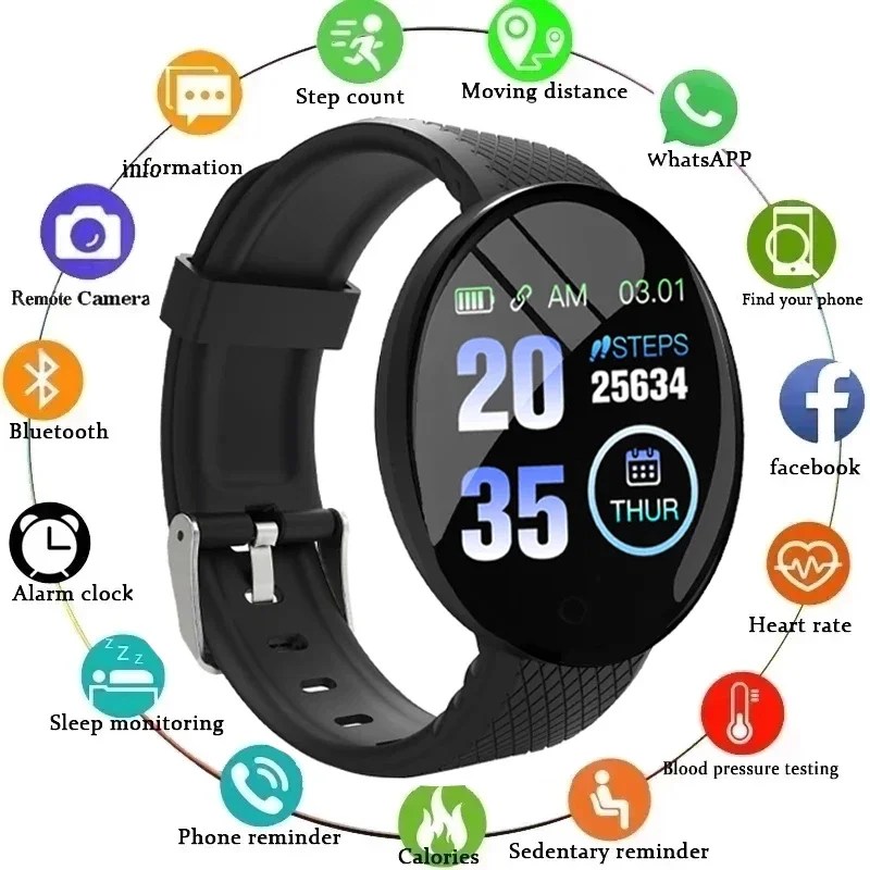 Smart Watch Men Women Chil Smartwatch Heart Rate Blood Pressure Monitor Fitness Tracker Watch Smart Bracelet for Android and IOS