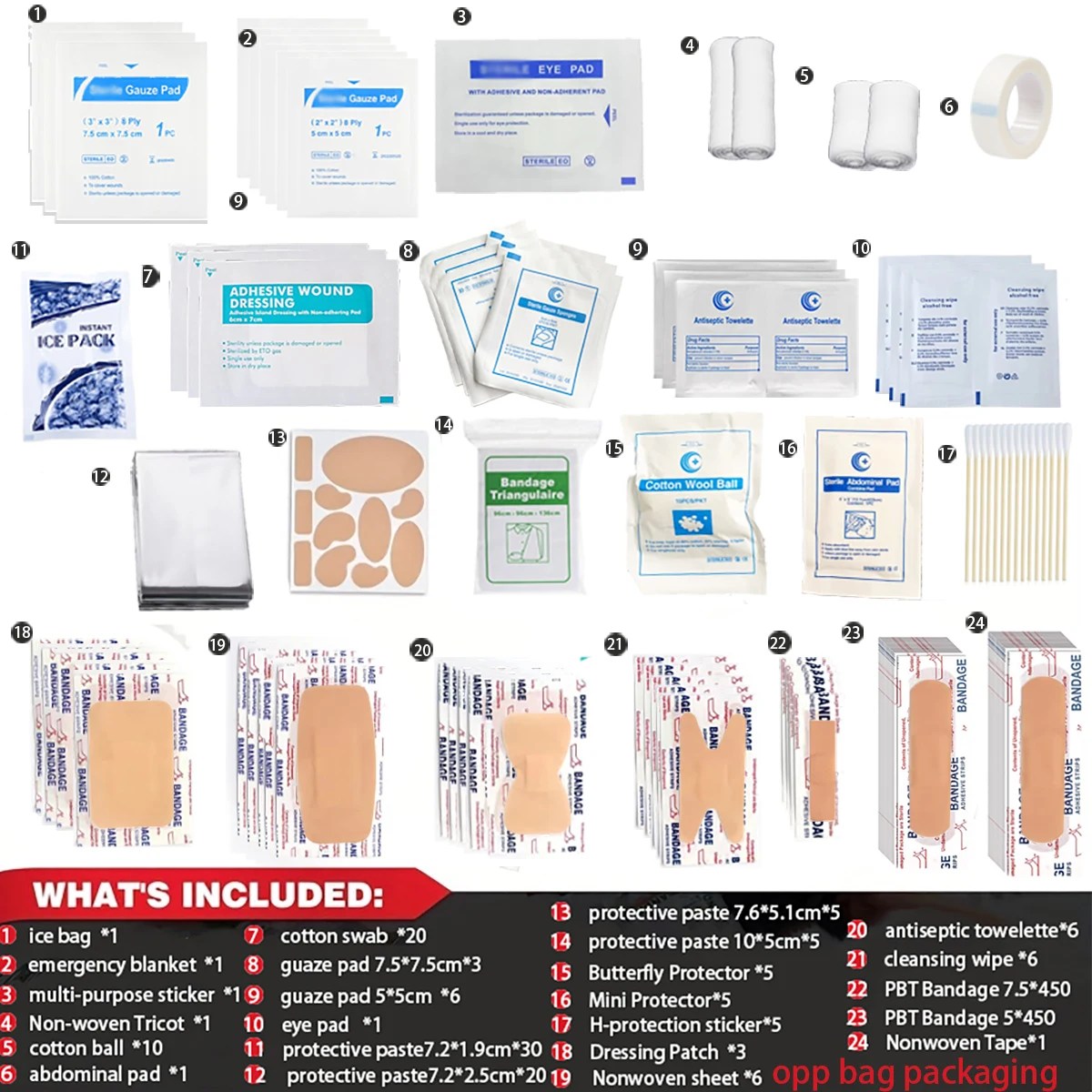 The new Trauma kit, containing 135 medical supplies, is compact and suitable for car, home, camping, hiking, exploring, college