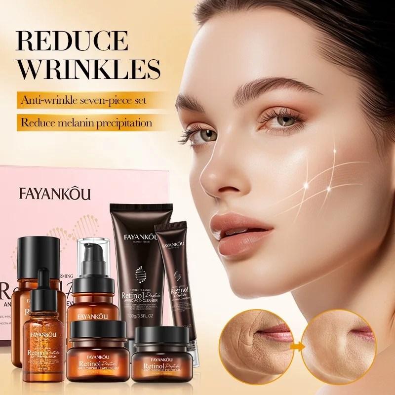 Retinol Peptide Skin Care Set Deeply nourishes and repairs Reduces wrinkles and fine lines Lightens dark circles pigmentation