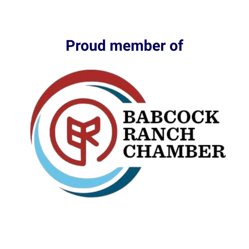 Proud member of the Babcock Ranch Chamber with the Chamber's logo