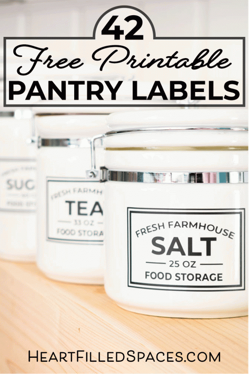 free printable kitchen pantry labels for food storage