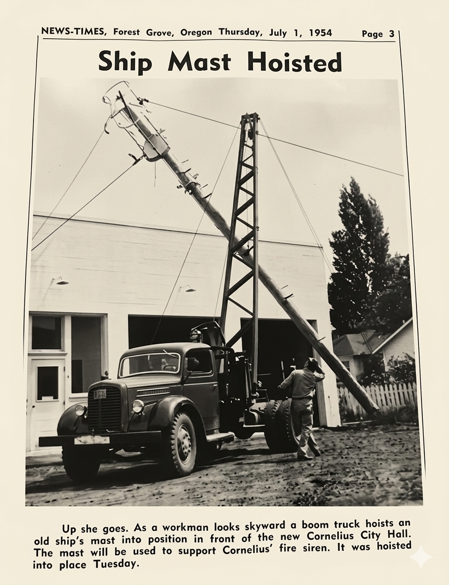 From Pearl Harbor to Cornelius — The Story of a Ship’s Mast