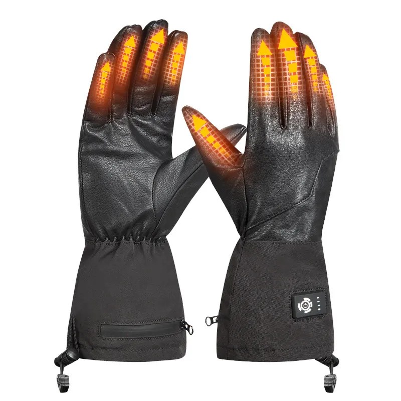 7.4v leather heated gloves