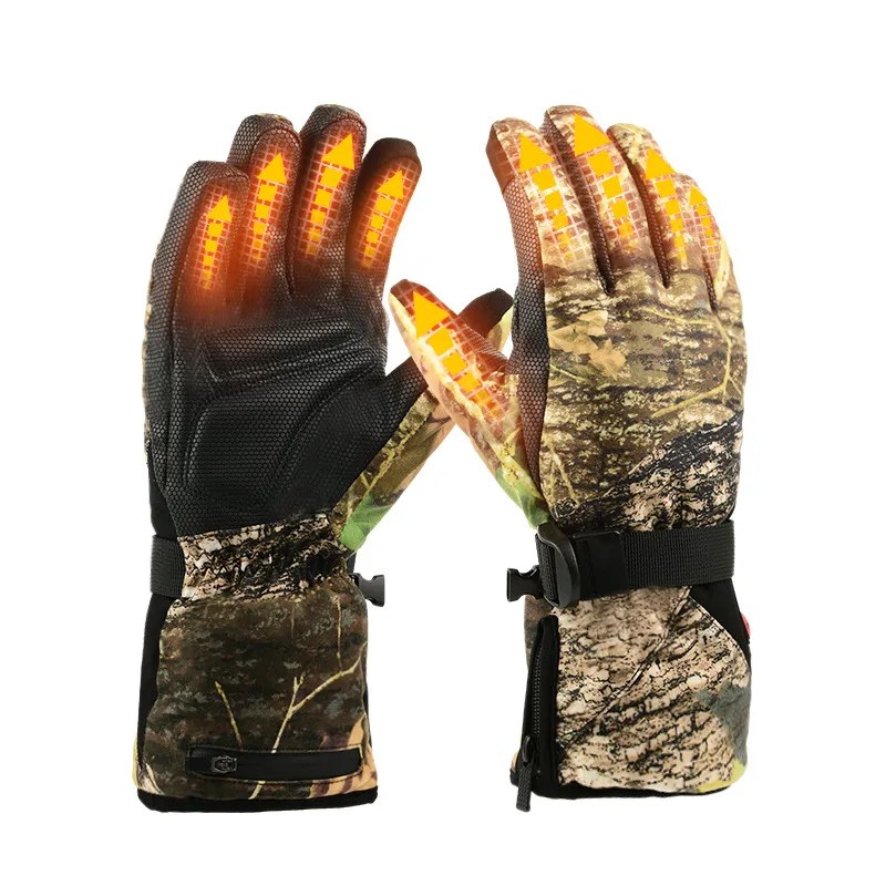 camouflage heated hunting gloves