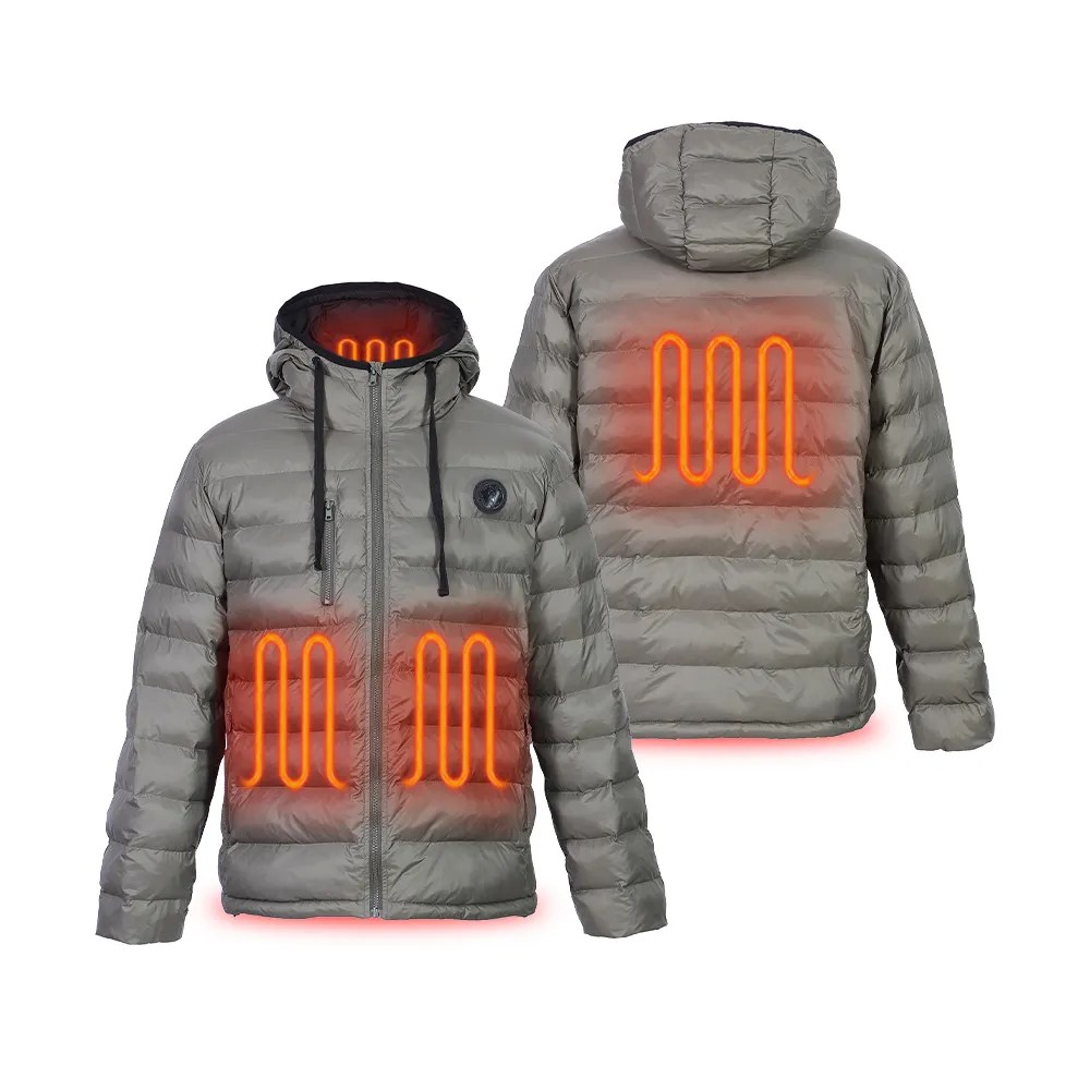 Nylon Heated Down Jacket
