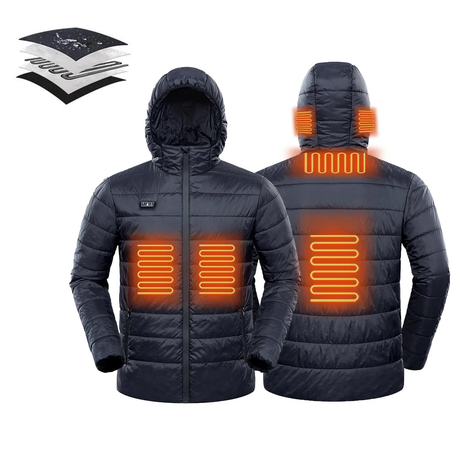 heated down jacket