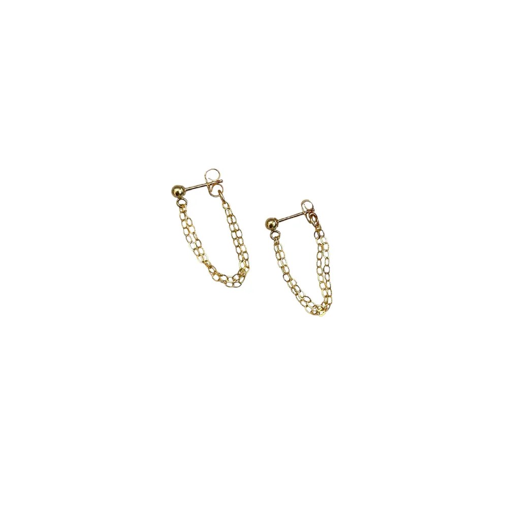 Mini Dainty Chain Huggies