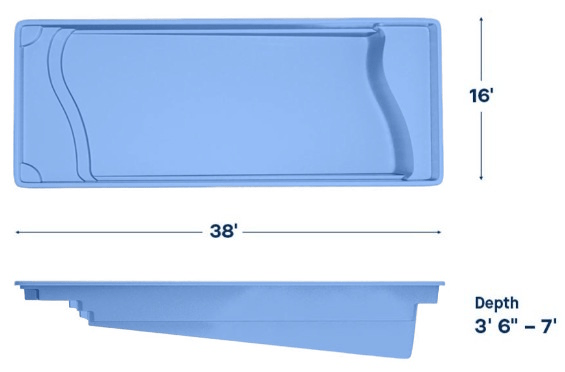 Latham Fiberglass Pool Model Barcelona