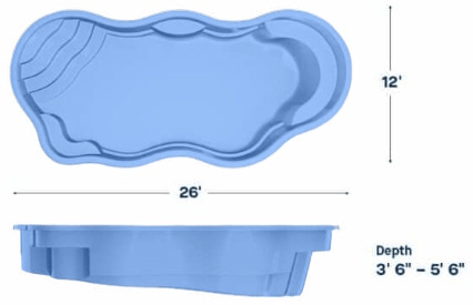 Latham Fiberglass Pool Model Bermuda 12