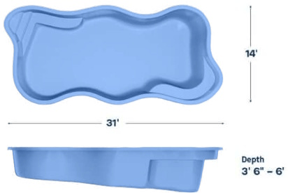 Latham Fiberglass Pool Model Cape Cod 14