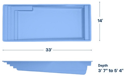 Latham Fiberglass Pool Model Claremont
