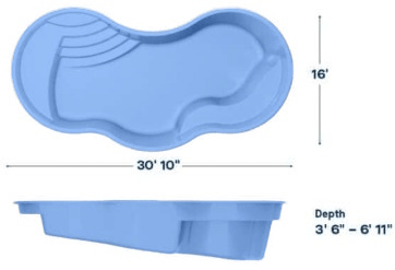 Latham Fiberglass Pool Model Coral 16