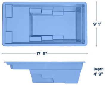 Latham Fiberglass Pool Model Enchantment 9.17