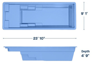 Latham Fiberglass Pool Model Enchantment 9.24