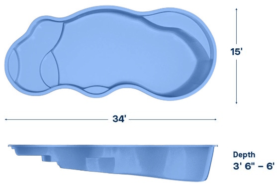 Latham Fiberglass Pool Model Fiji