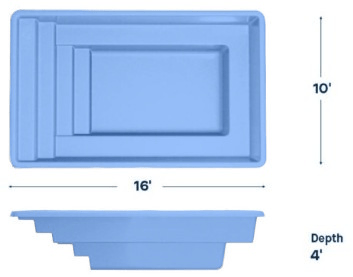 Latham Fiberglass Pool Model Milan 10.16