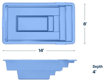 Latham Fiberglass Pool Model Milan 8.14