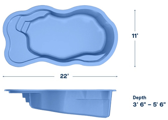 Latham Fiberglass Pool Model Pleasant Cove
