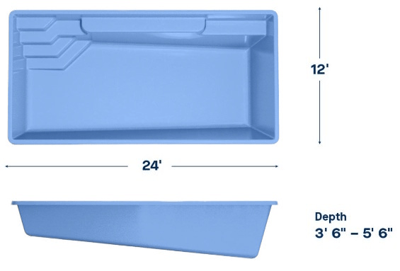 Latham Fiberglass Pool Model Sirius