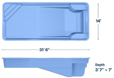 Latham Fiberglass Pool Model St. Thomas