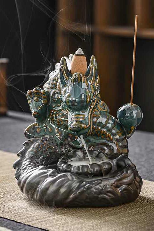 干支（辰年）の香炉 キャンドルホルダー 白龍 龍星 壮龍 龍馬 志龍