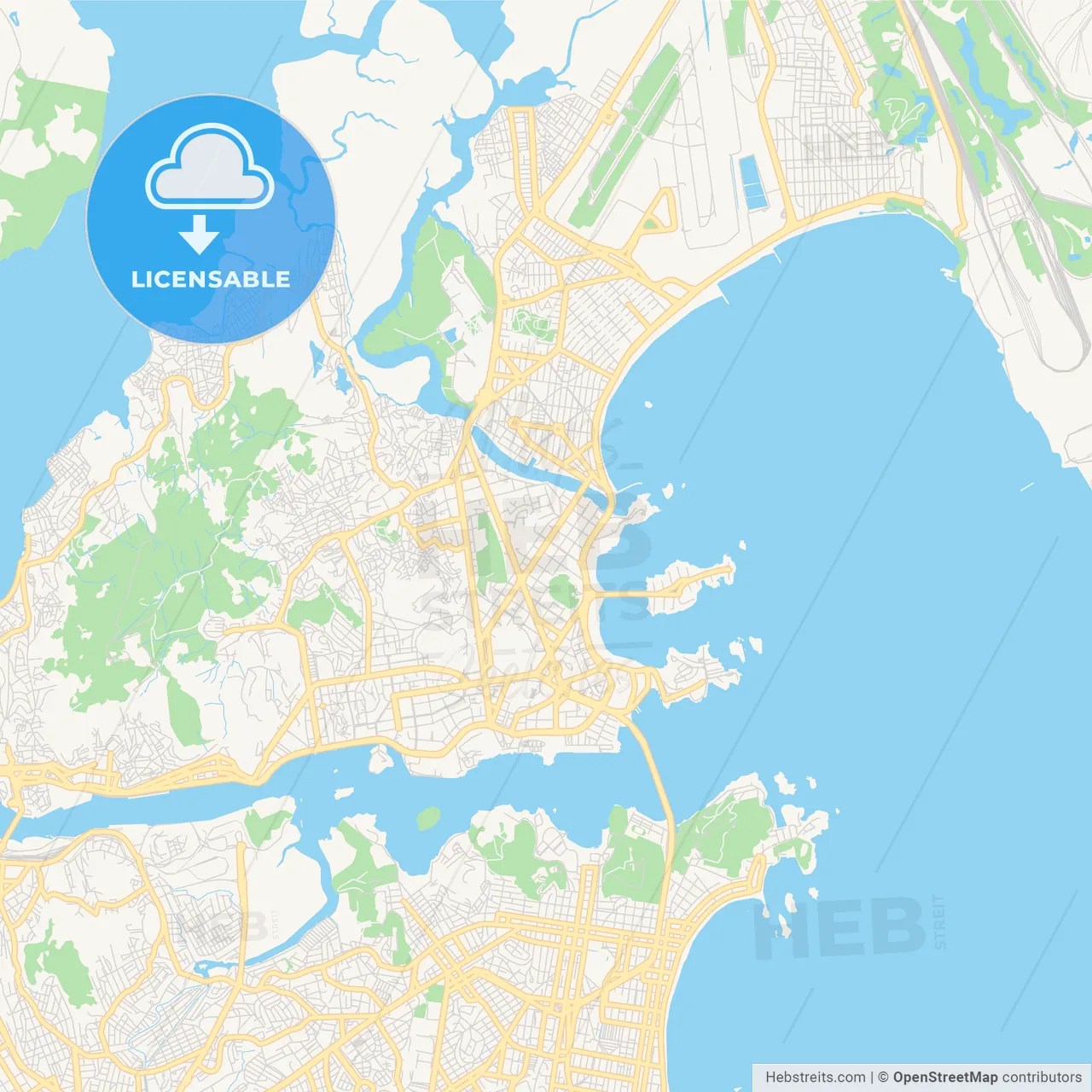 Printable Street Map Of Vitoria Brazil HEBSTREITS