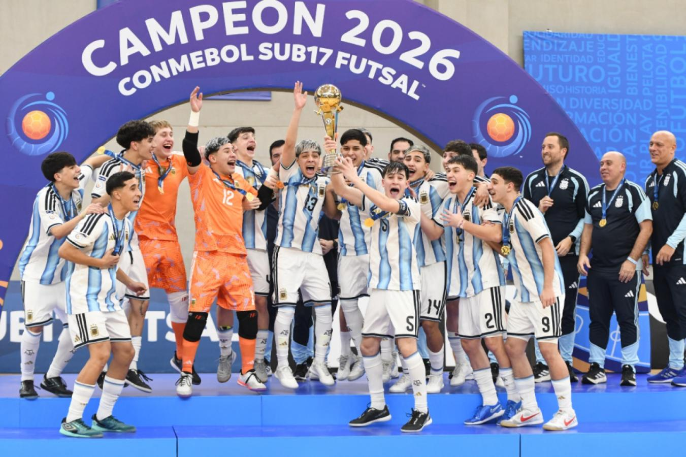 Sudamericano Sub 17 de Futsal: Argentina superó a Brasil y se consagró campeón