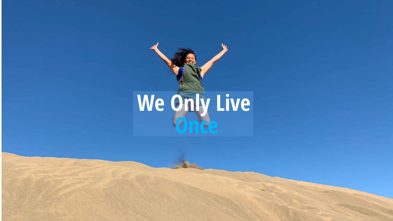 We only live once copertina