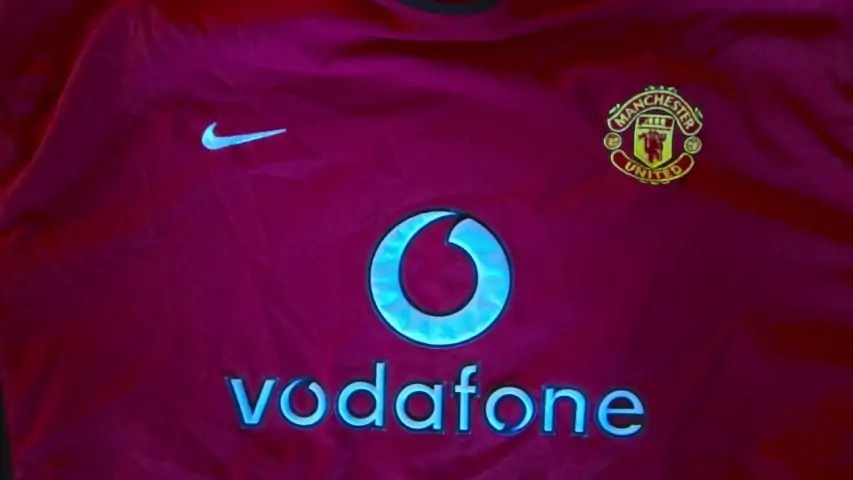 Vintage Manchester United Vodafone Long Sleeve Jersey - Hein