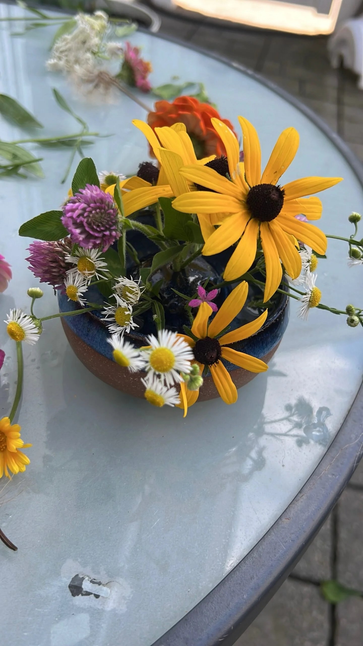 Mini Ikebana Wildflower Bowl