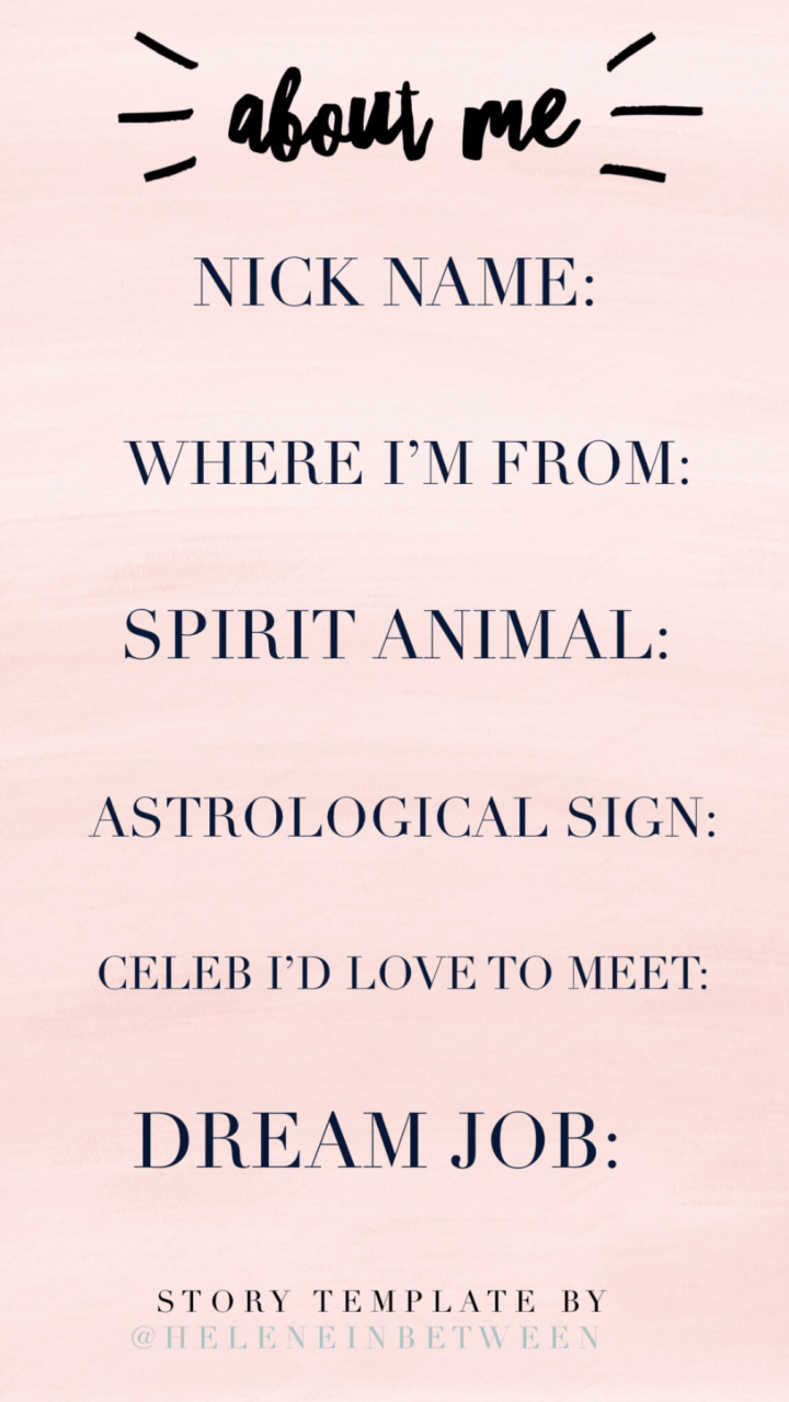 Instagram Story Templates Helene In Between