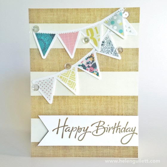 Joyful Birthday Banner Card | http://helengullett.com/?p=7361 #CTMH #WRMKFuse #WRMK #neatandtangled #HSN #creatingjoyfully #DIY #cardmaking #handmadecard