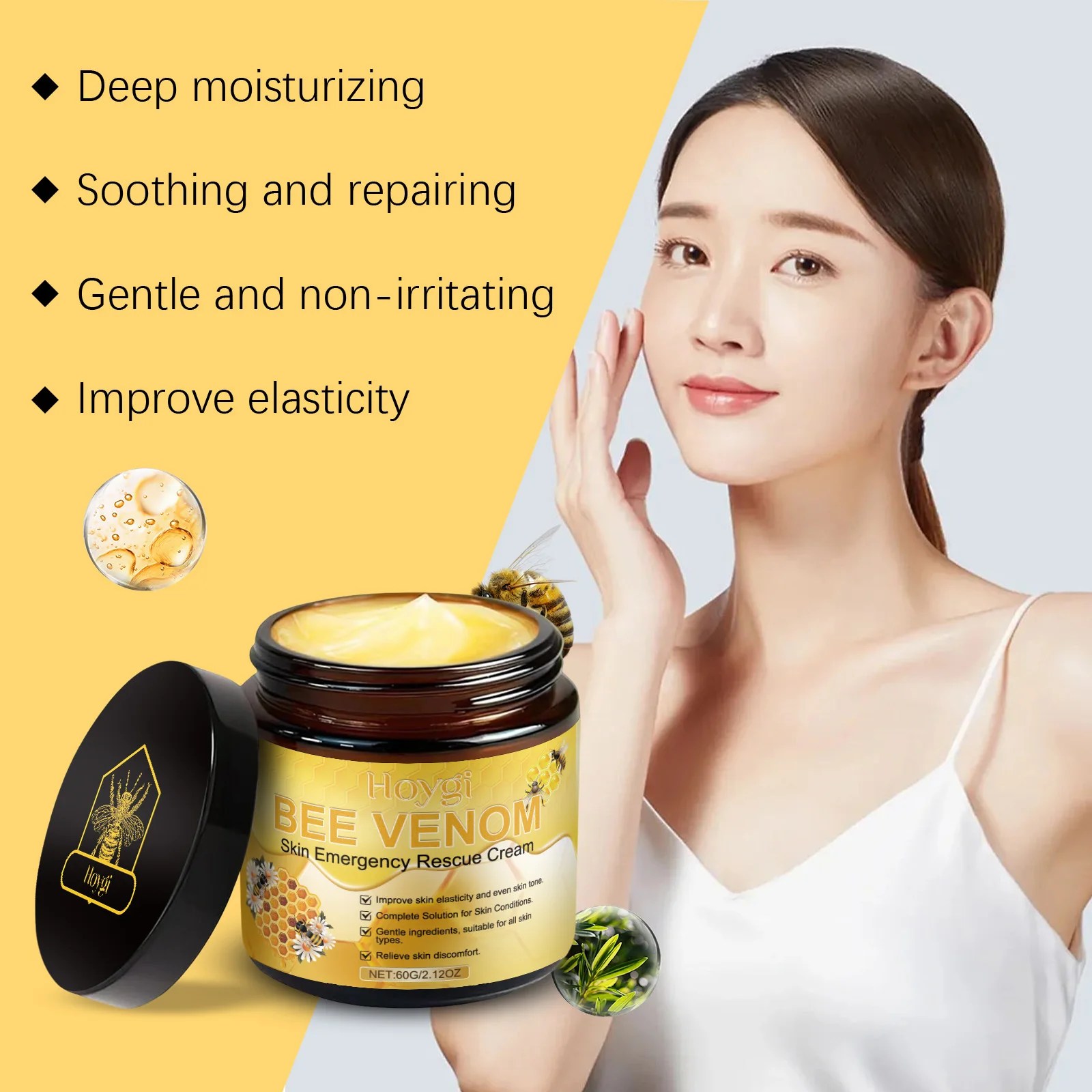 Crème pour le visage au venin d'abeille Raffermissante