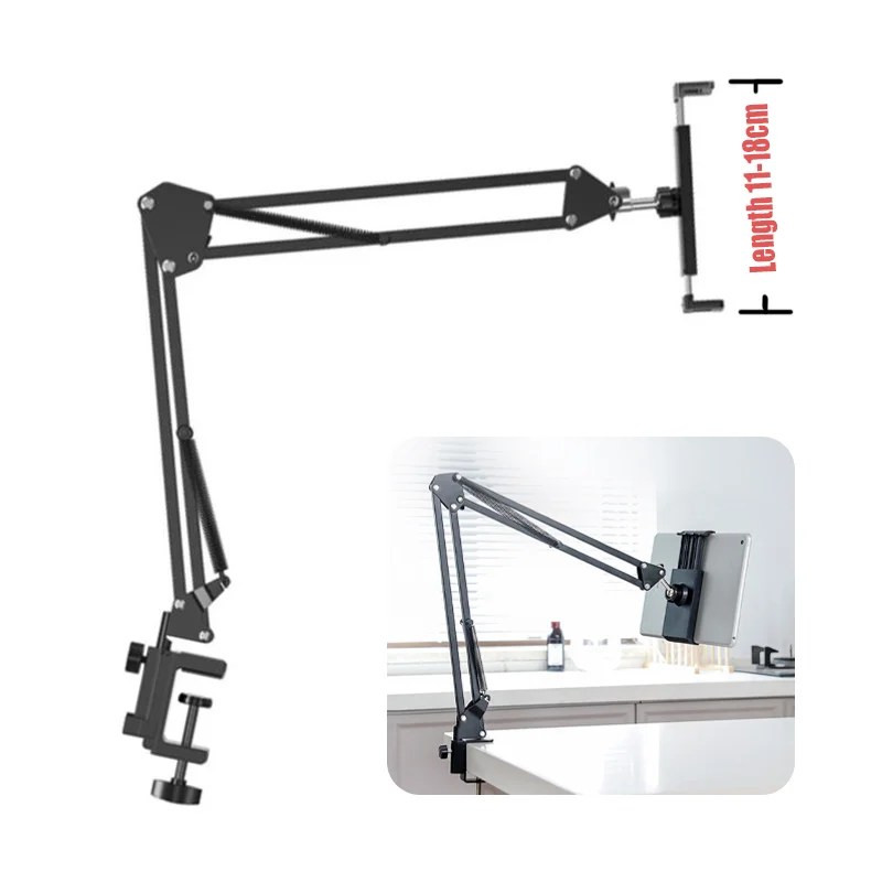 Support de tablette et téléphone rotatif 360° avec bras métal