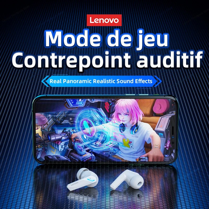 Écouteurs  Lenovo GM2 Pro Bluetooth 5.3