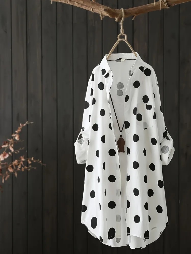 Manteau chemise longue décontractée