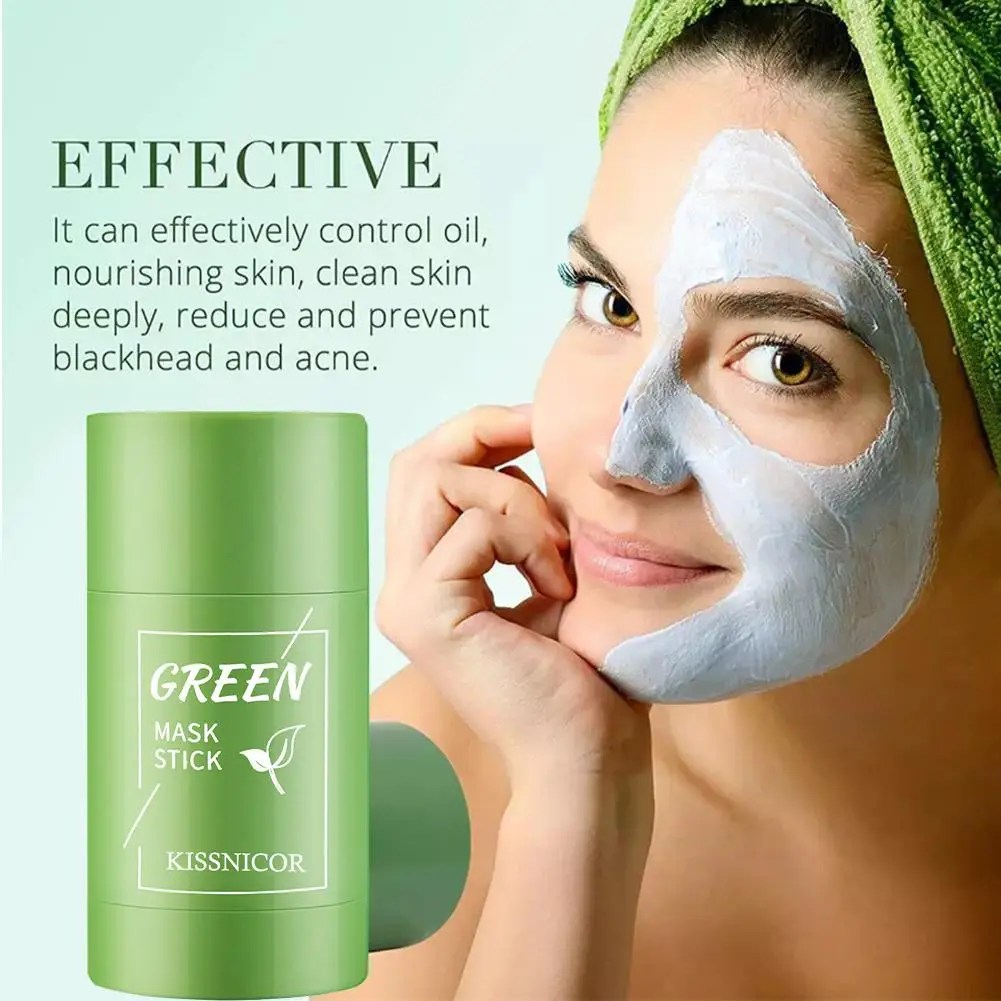 Masque Stick Thé Vert & Boue : Nettoyant Pores, Hydratant 40g