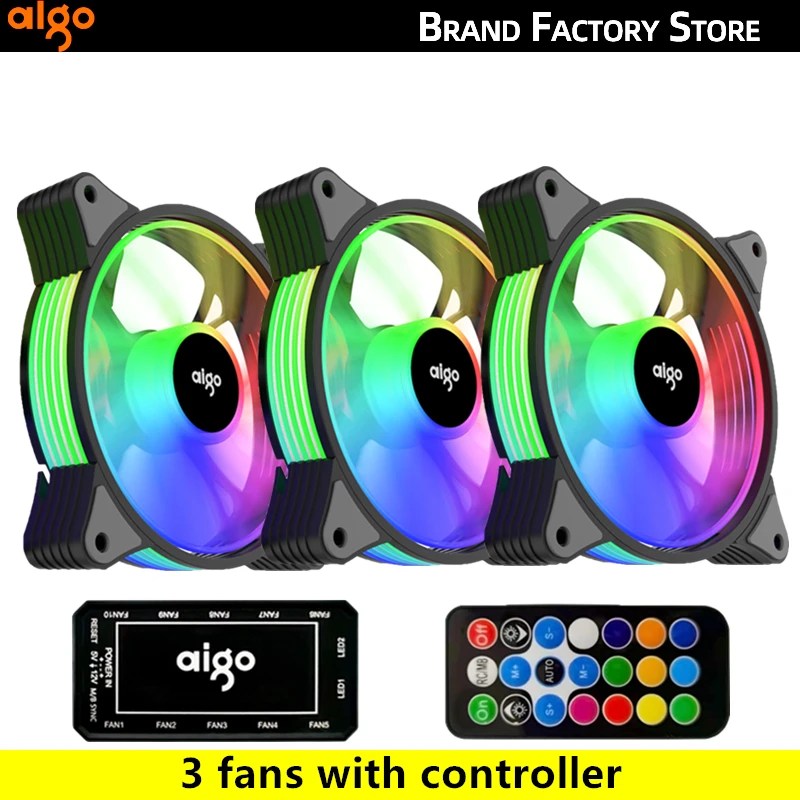 Ventilateur de boîtier Aigo AR12 : Refroidissement efficace et RGB éclatant