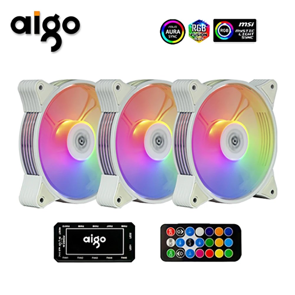Ventilateur de boîtier Aigo AR12 : Refroidissement efficace et RGB éclatant