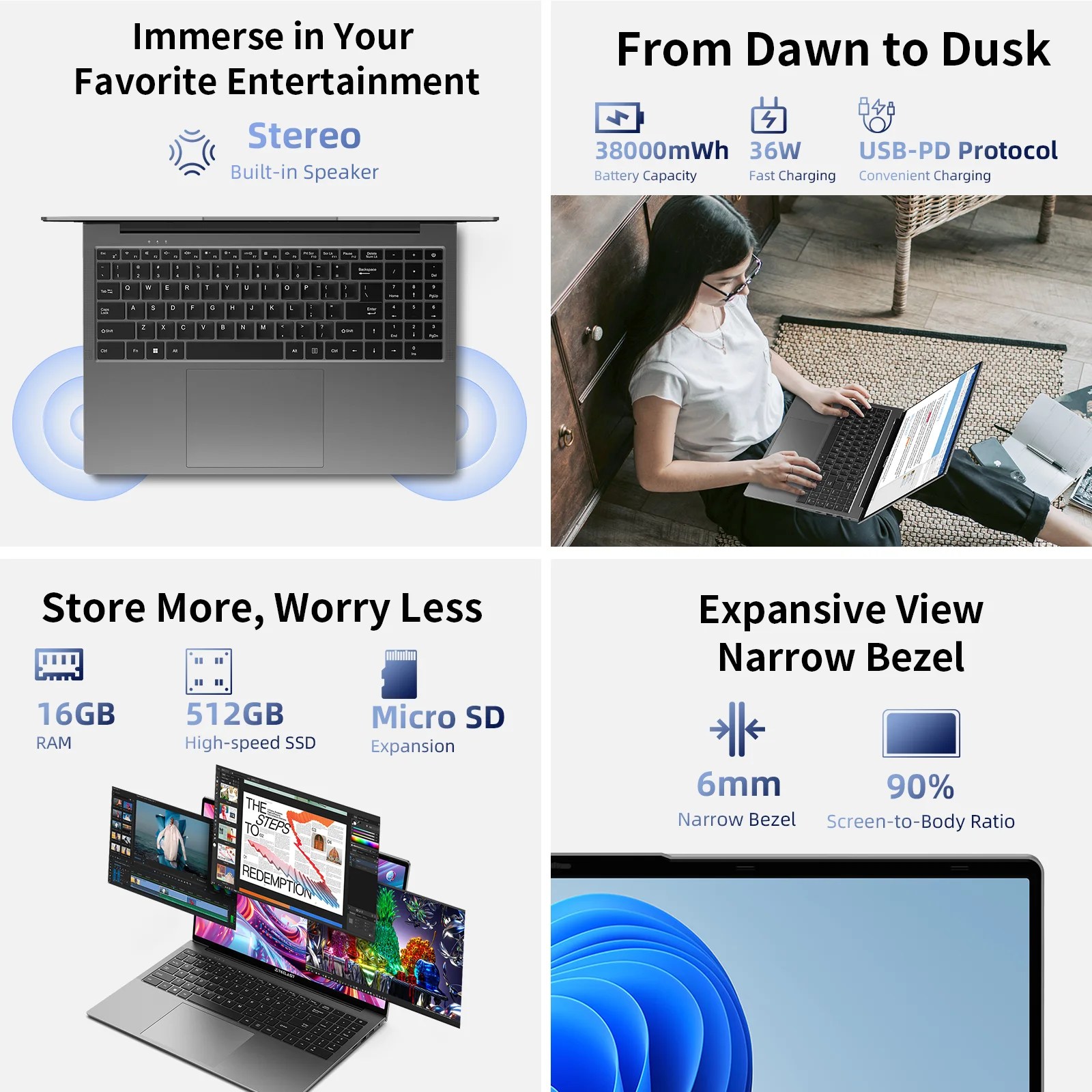 Ordinateur portable Teclast F16 Air : Puissance et design ultra-fin