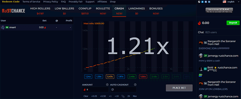 In any csgo gambling site, . Best 7 Rust Crash Sites In 2022 Get Free Coins And Bonus Codes