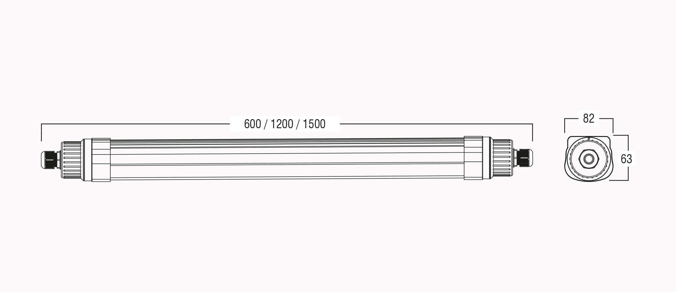 Etanche LED OSLO 1500mm 4000K
