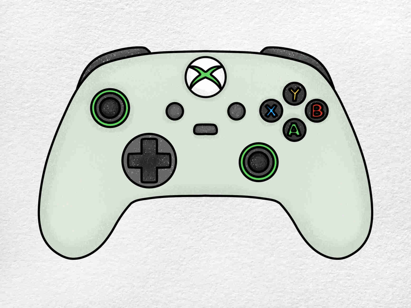 Draw An Xbox Controller HelloArtsy Draw An Xbox Controller Step 9 