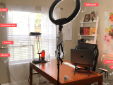 Studio Setup In Bedroom Home Office Equipment Lighting And