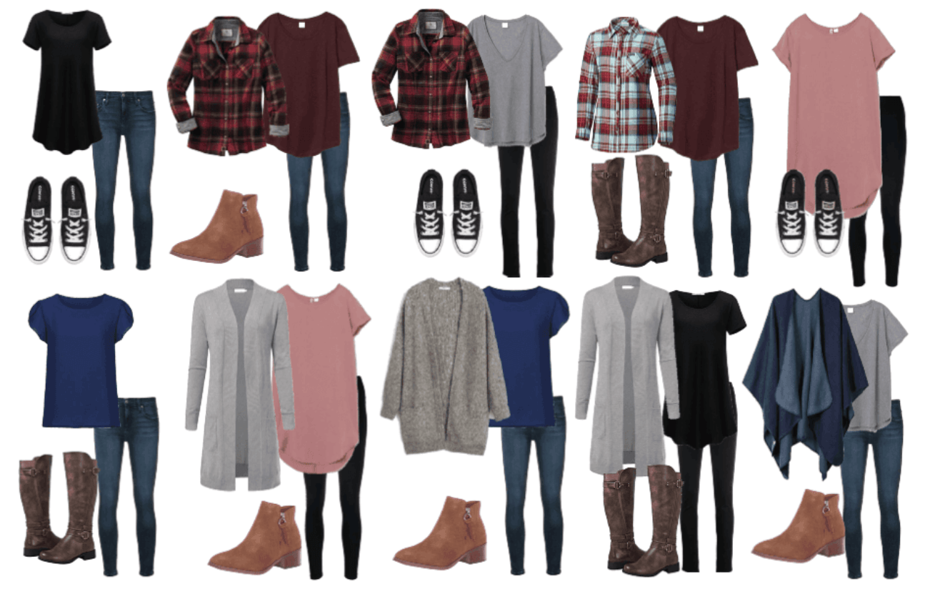 Fall outfits 1-10 of the minimalist fall capsule wardrobe