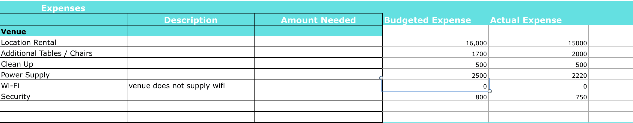 Video Production Budget Template